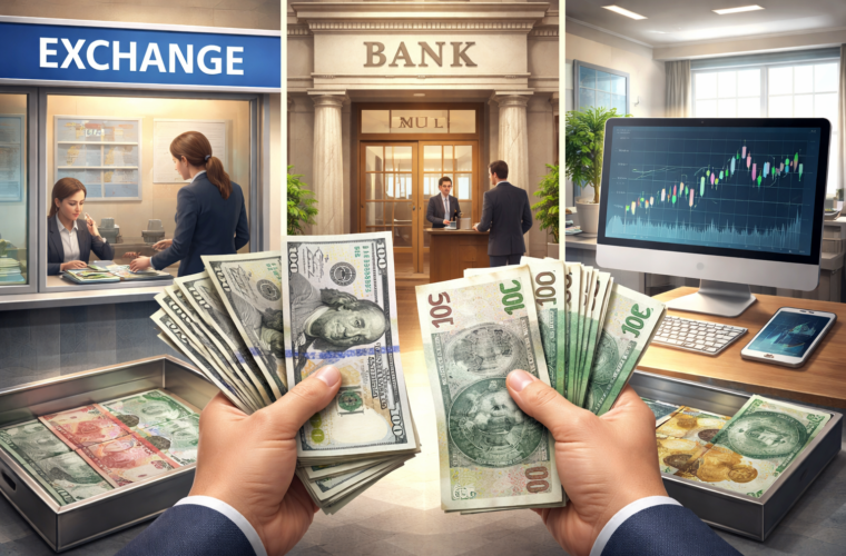Kurs bankowy, kantorowy i rynkowy USD/PLN – czym się różnią i jak wpływają na twoją wymianę